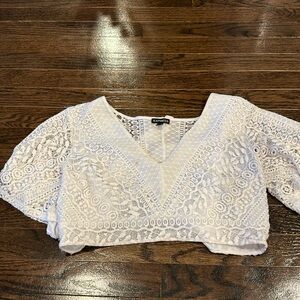 White lace going out top